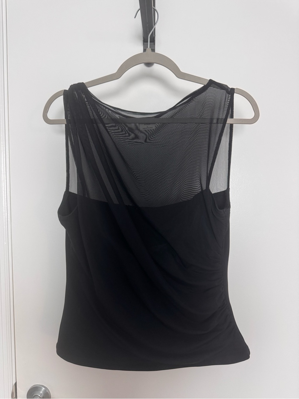 Abercrombie & Fitch Black Mesh-Back Tank Top